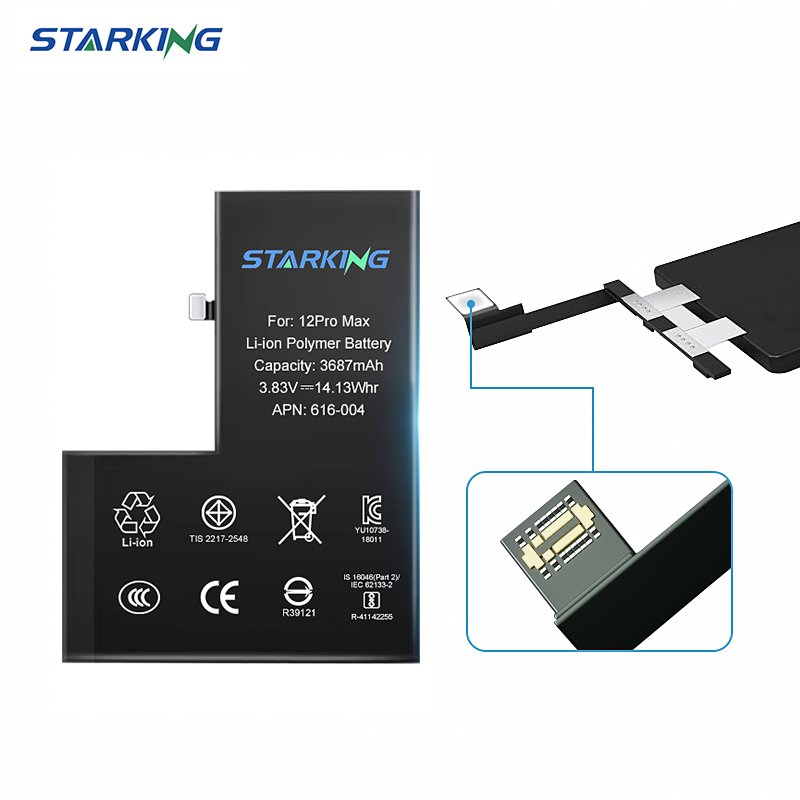 3687mAh Digital Li-ion Battery for iPhone 12 Pro Max High Quality Mobile Phone Repair Batteries