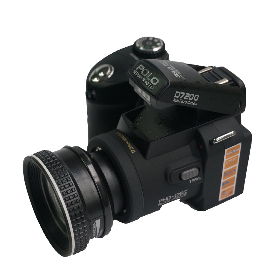 D7200 DSLR Camera with 3.0'' Color Display and Full Hd 1080p Wide Angle Lens