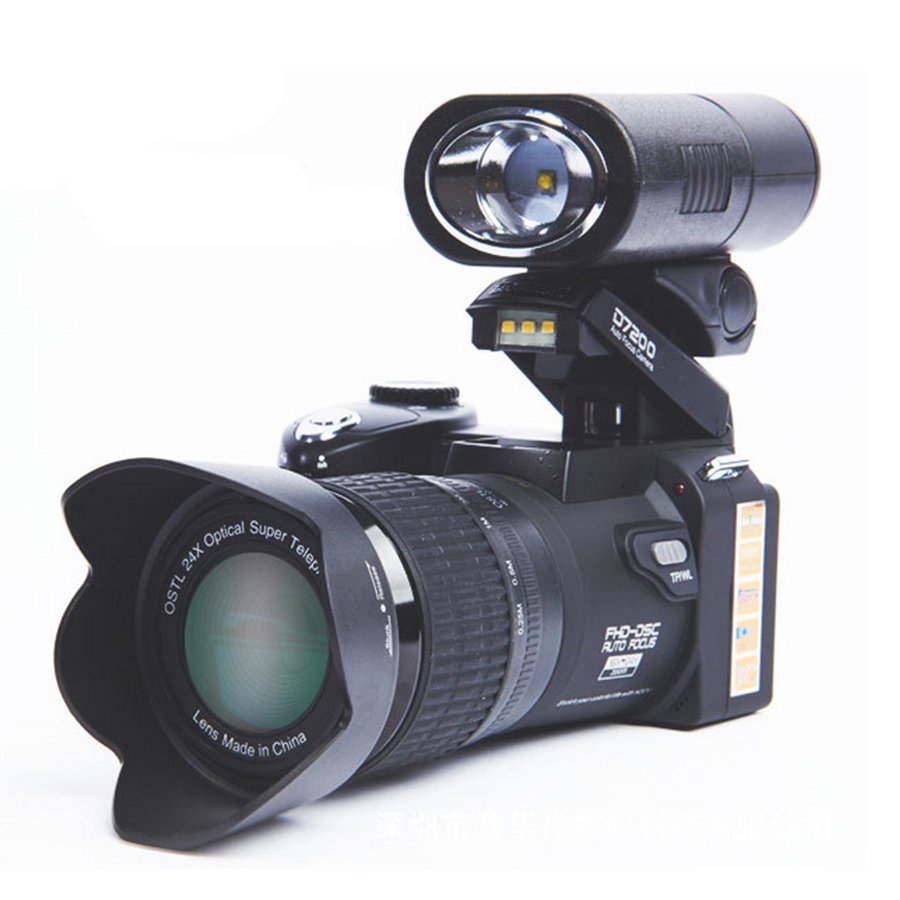 D7200 DSLR Camera with 3.0'' Color Display and Full Hd 1080p Wide Angle Lens