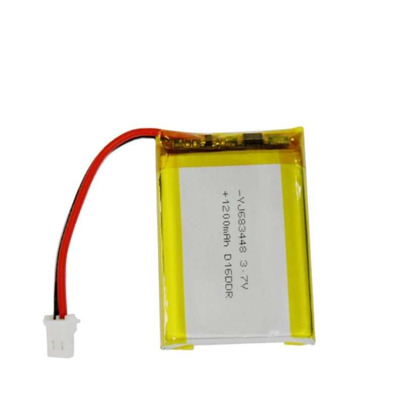 Customized Size 683448 lithium battery 3.7V 1200Mah Rechargeable battery for Pulse therapy instrument