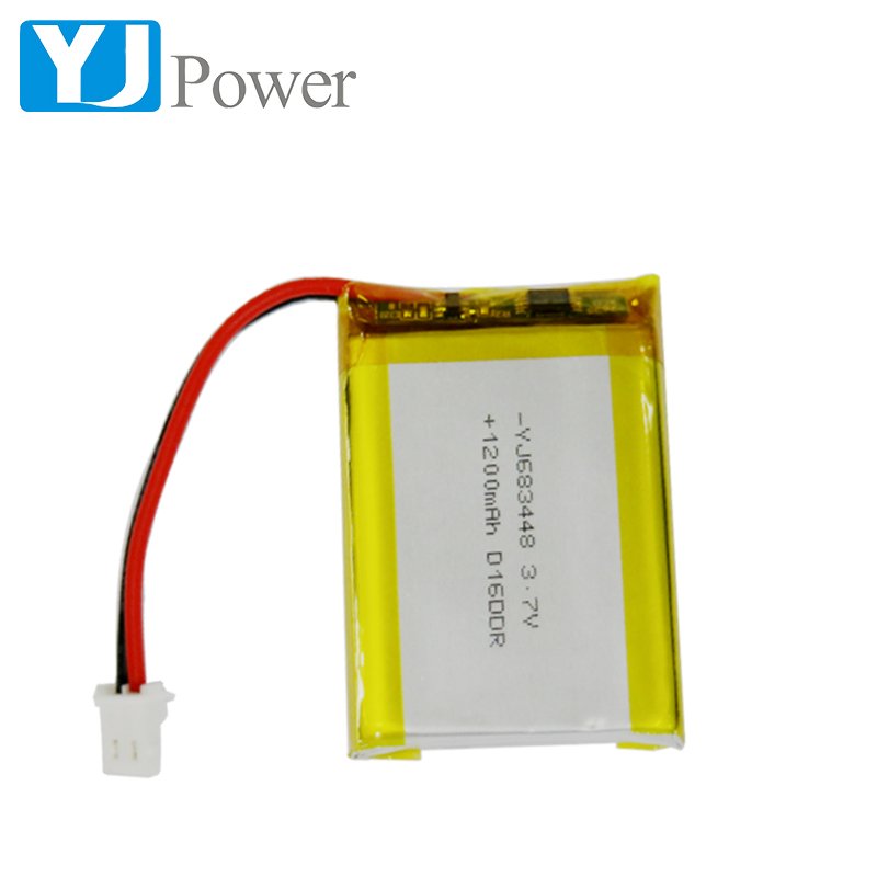 Customized Size 683448 lithium battery 3.7V 1200Mah Rechargeable battery for Pulse therapy instrument