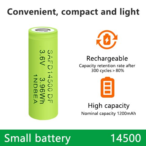 14500 Li-ion Battery 3.6v 1200mah Power Brand New 14500 Battery