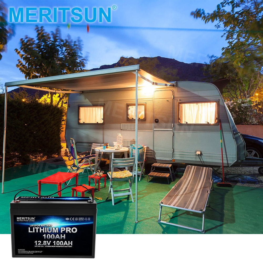 MeritSun Factory Outlet LCD 12V Lifepo4 300ah Lithium Iron Phosphate Battery camping battery