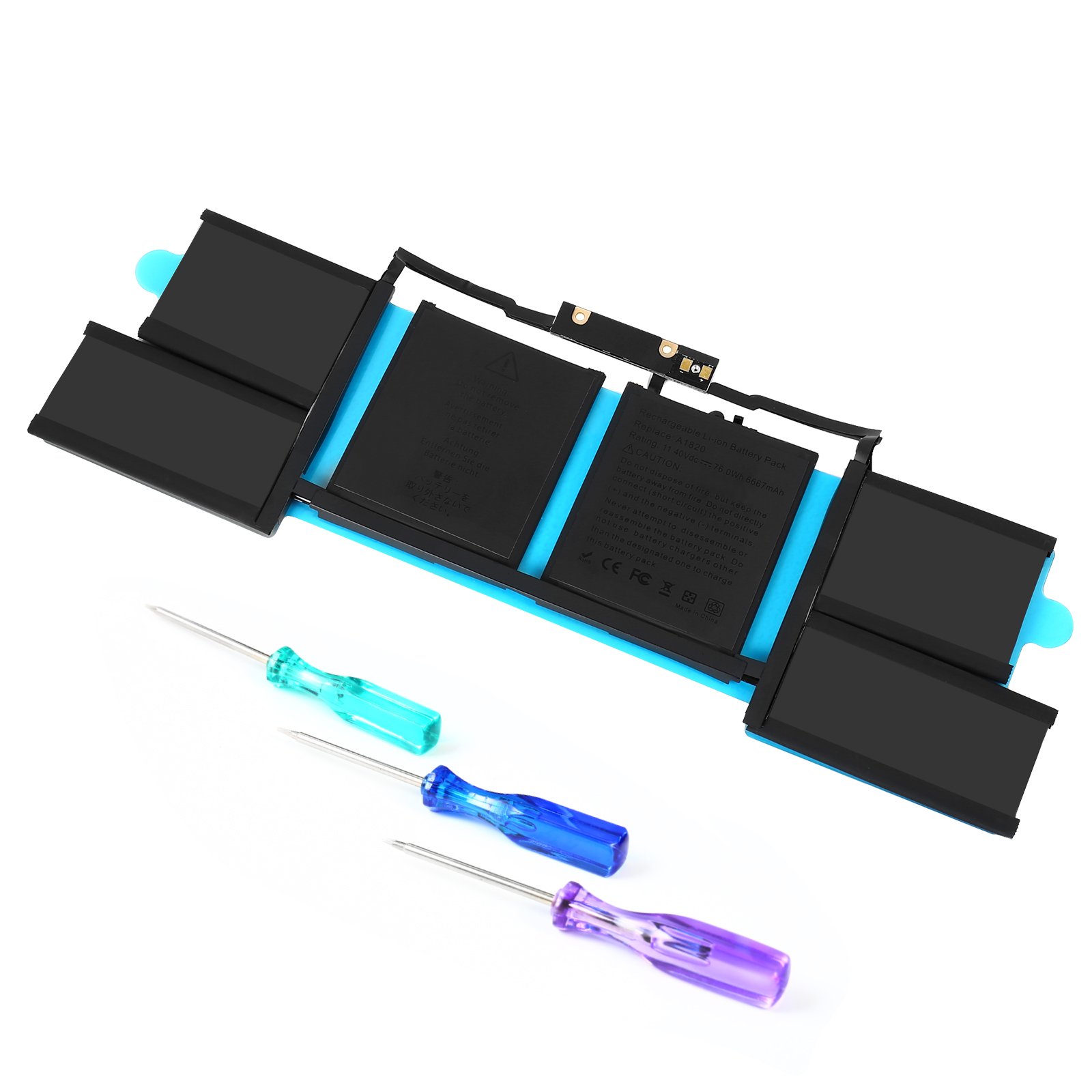 Good selling 11.4V 6600mAh Laptop Battery For Apple Macbook A1707 A1820 Replacement Battery