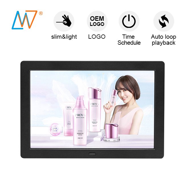 Slim 8 Inch Mp4 Video Player Full Function Hd Lcd Advertising Digital Photo Picture Frame 8Inch
