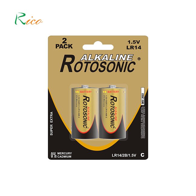 ROTOSONIC rechargeable lr14 um2 1.5v c size used for remote control alkaline battery