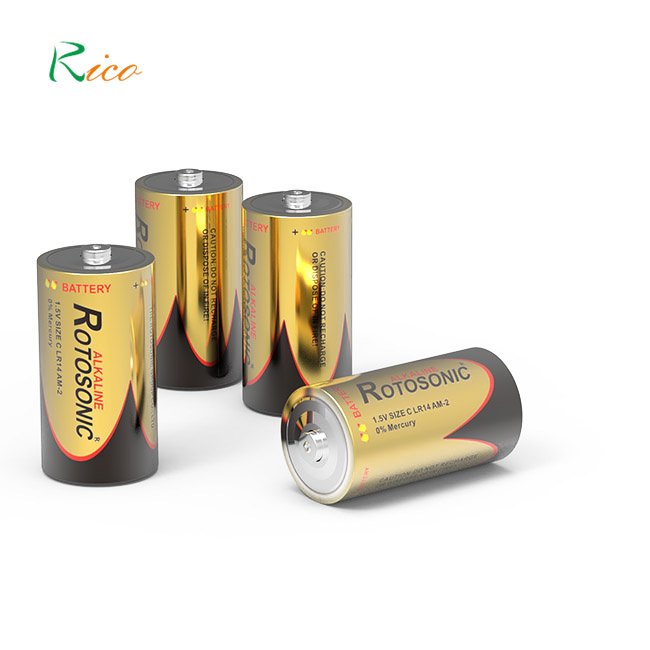 ROTOSONIC rechargeable lr14 um2 1.5v c size used for remote control alkaline battery