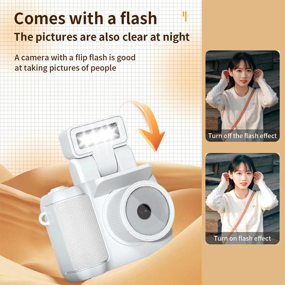 Wholesale Portable Retro Travel Vlog Camera with Flash 1080P HD Video Cameras for Student Y4000 Mini Digital Cameras for Kids