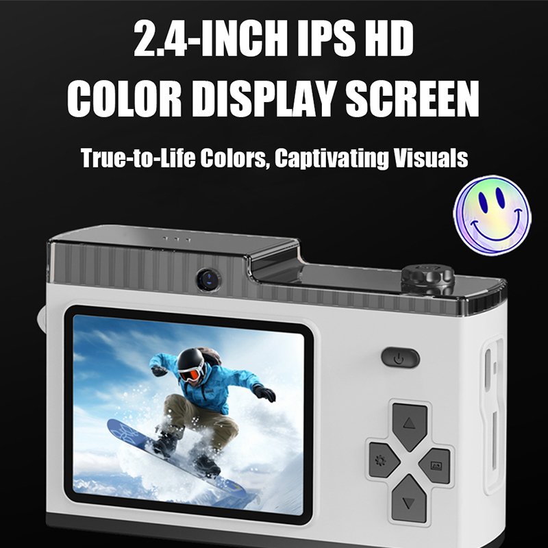 Kids Camera 2.4 IPS Screen 8X Zoom 600mAh Battery Point and Shoot Digital cameras for Photography