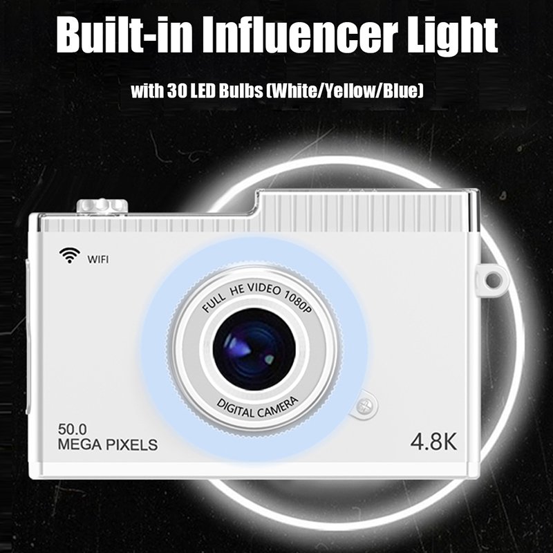 Kids Camera 2.4 IPS Screen 8X Zoom 600mAh Battery Point and Shoot Digital cameras for Photography
