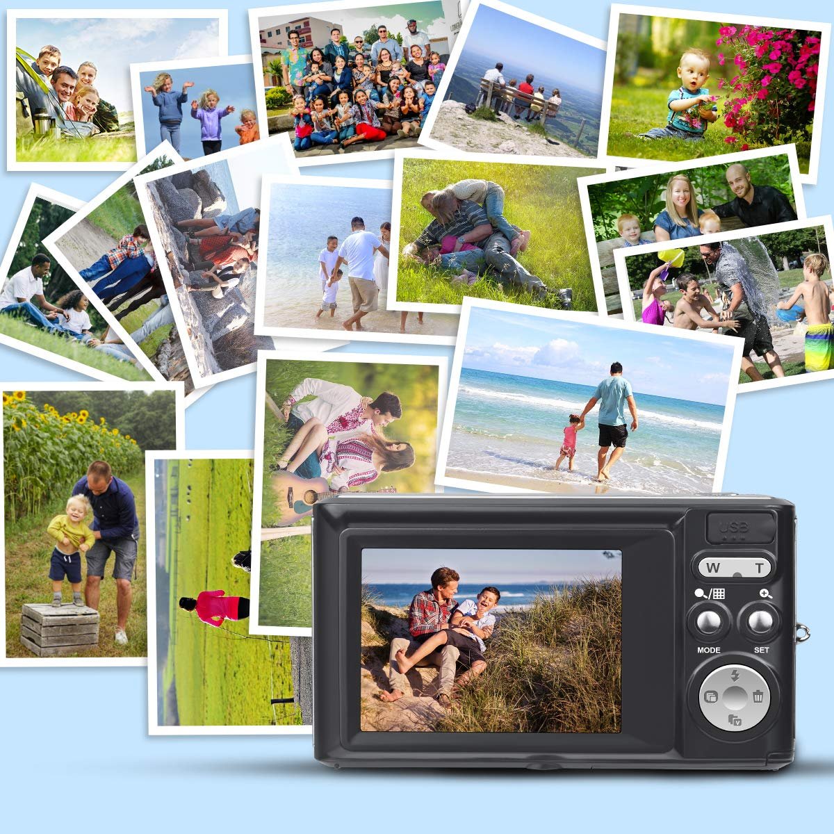 LCD Screen Rechargeable Students Compact Camera 1080P Digital Camera