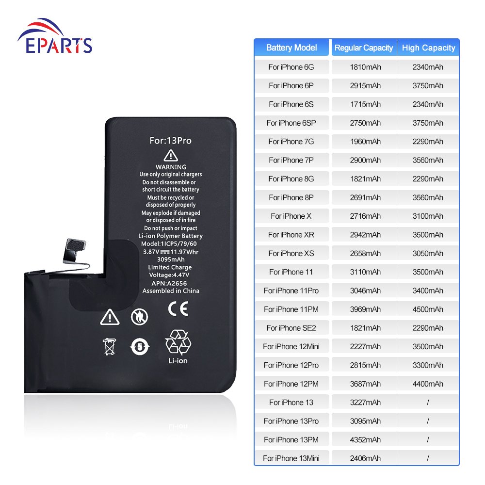 Professional Manufacturer All Model High Quality Rechargeable Batteries Digital Battery For Iphone 13 Pro Battery