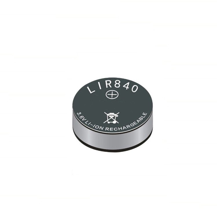 LIR840 18mAh rechargeable li-ion button battery 3.6V lir 840 lithium coin cell
