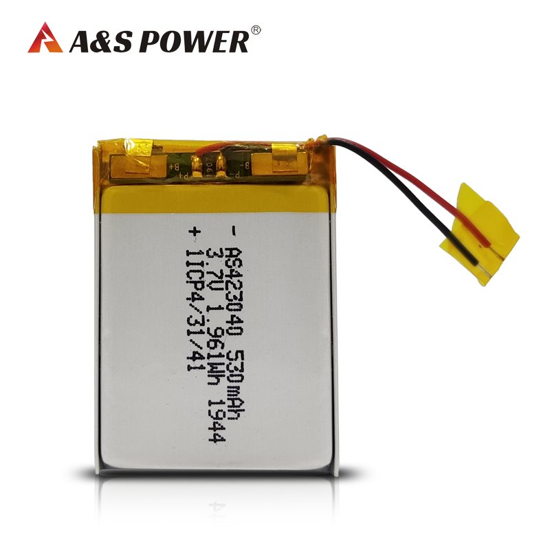 wholesale rechargeable liion battery 423040 3.7v 540mah lipo batteries lithium polymer Battery with UL1642,UL2054,CE,KC,UN38.3
