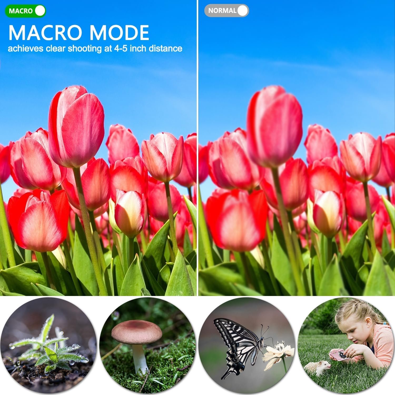 FHD 4K 58MP Digital Camera with 2.88" IPS Screen 16X Zoom, Macro Mode, 20Creative Filters