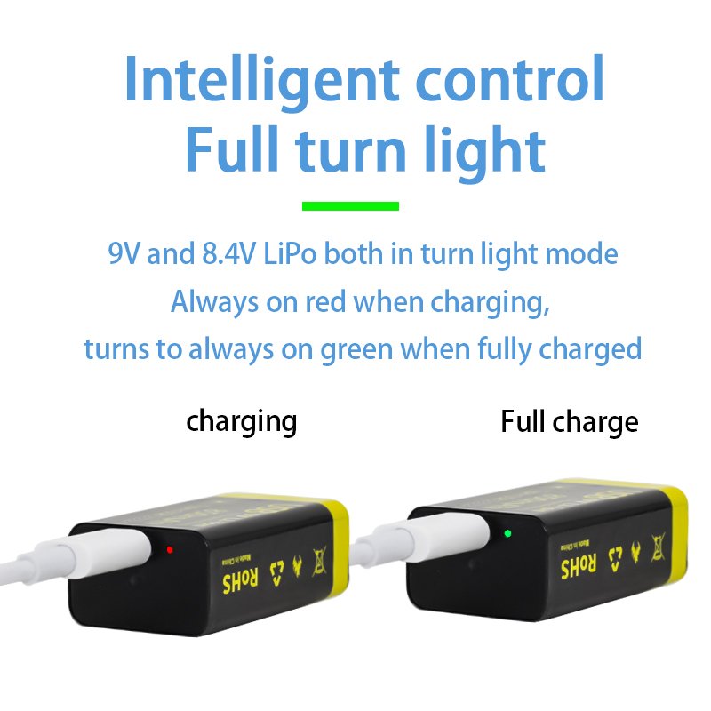 Hot Selling Product 9v usb lithium Battery 9v Battery For Multimeter li-ion Rechargeable Battery 9v
