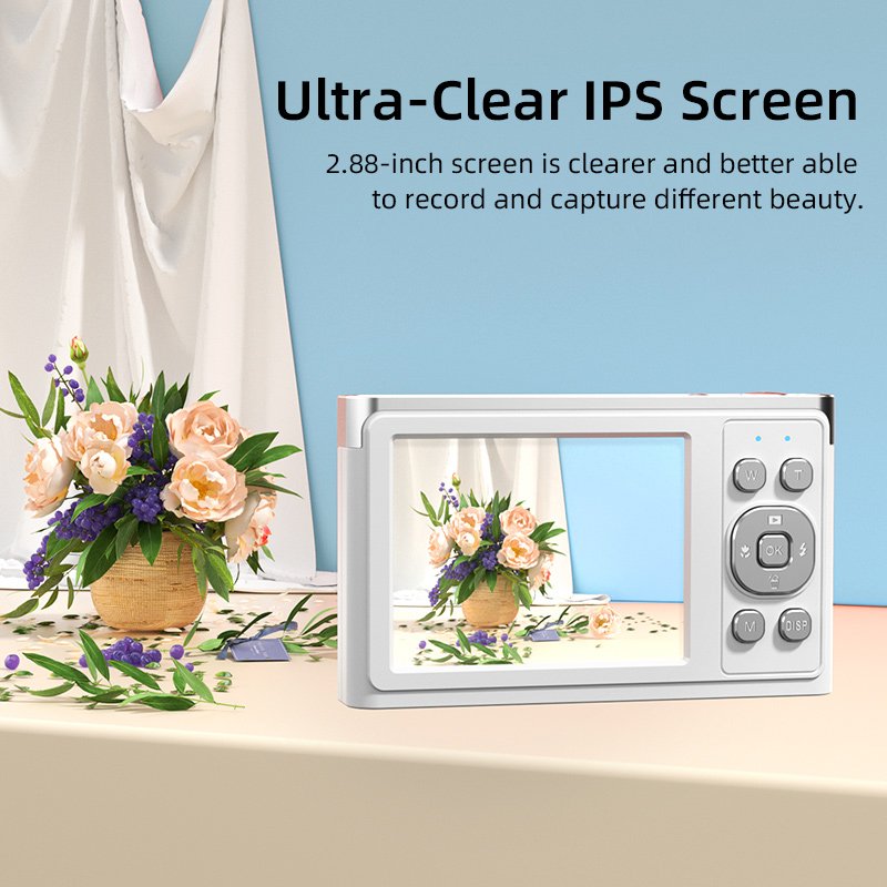 Newest Portable HD 4K 50MP Video Digital Camera 8X Optical Zoom AF Autofocus 2.88 Inch IPS Screen Vlog Mini Camera for Travel