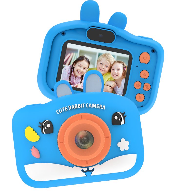 1080P Digital Video Camera for Kids Dual Lens 2.0 Inch IPS Screen Built-in Battery Cute Photo cartoon camera