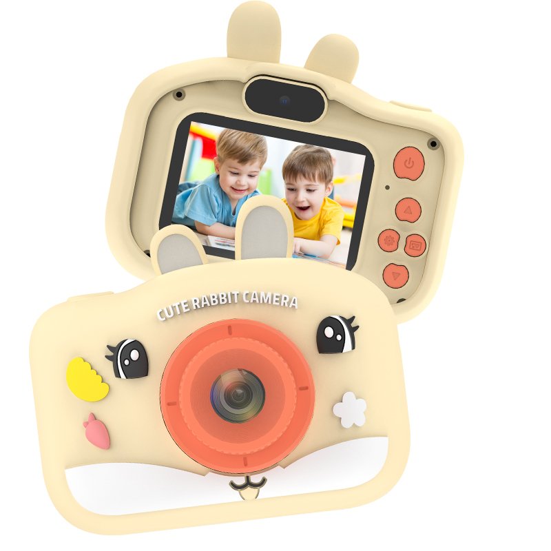 1080P Digital Video Camera for Kids Dual Lens 2.0 Inch IPS Screen Built-in Battery Cute Photo cartoon camera