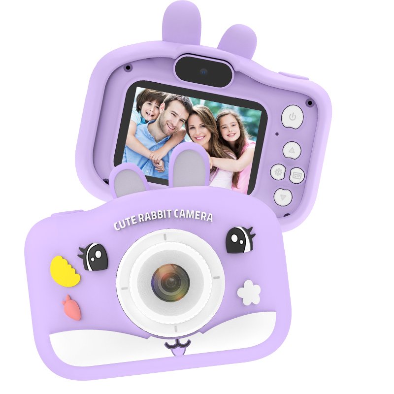 1080P Digital Video Camera for Kids Dual Lens 2.0 Inch IPS Screen Built-in Battery Cute Photo cartoon camera