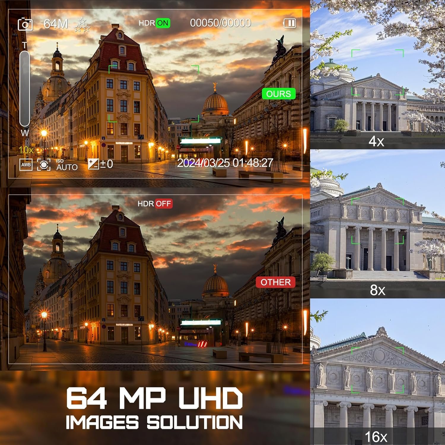 NBD professional 3 Inch Large Screen 1080P High Definition Support 32G TF Card Student Used Digital Cameras