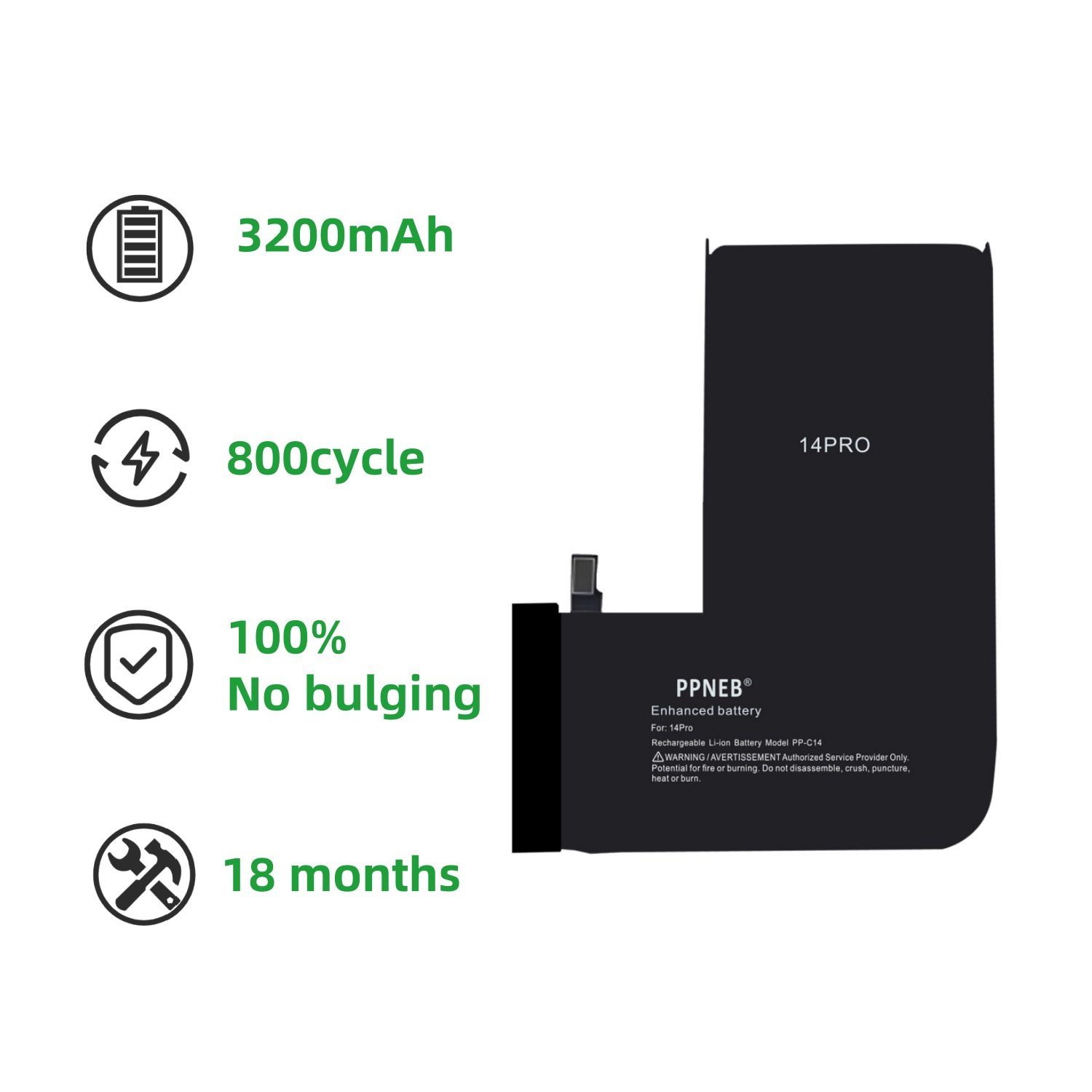 PPNEB Factory Wholesale Long Life Phone Battery For iPhone 14pro 14Pro Battery For iPhone Replacement Battery