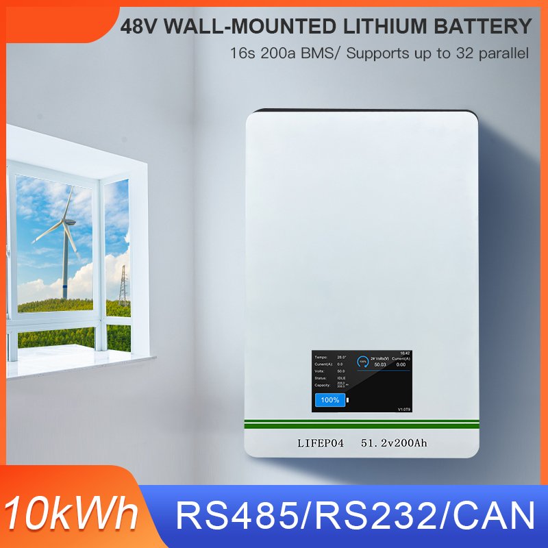 Rechargeable Solar Battery 48V 51.2V 200AH 280AH LiFePO4 Batteries 10KWH 12KWH 15KWH for Home Power