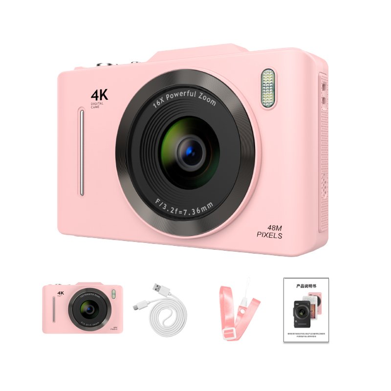 16X Digital Zoom Pink Compact Small Cheap Cameras Auto Focus FHD 1080P Camera Children's Day Gifts