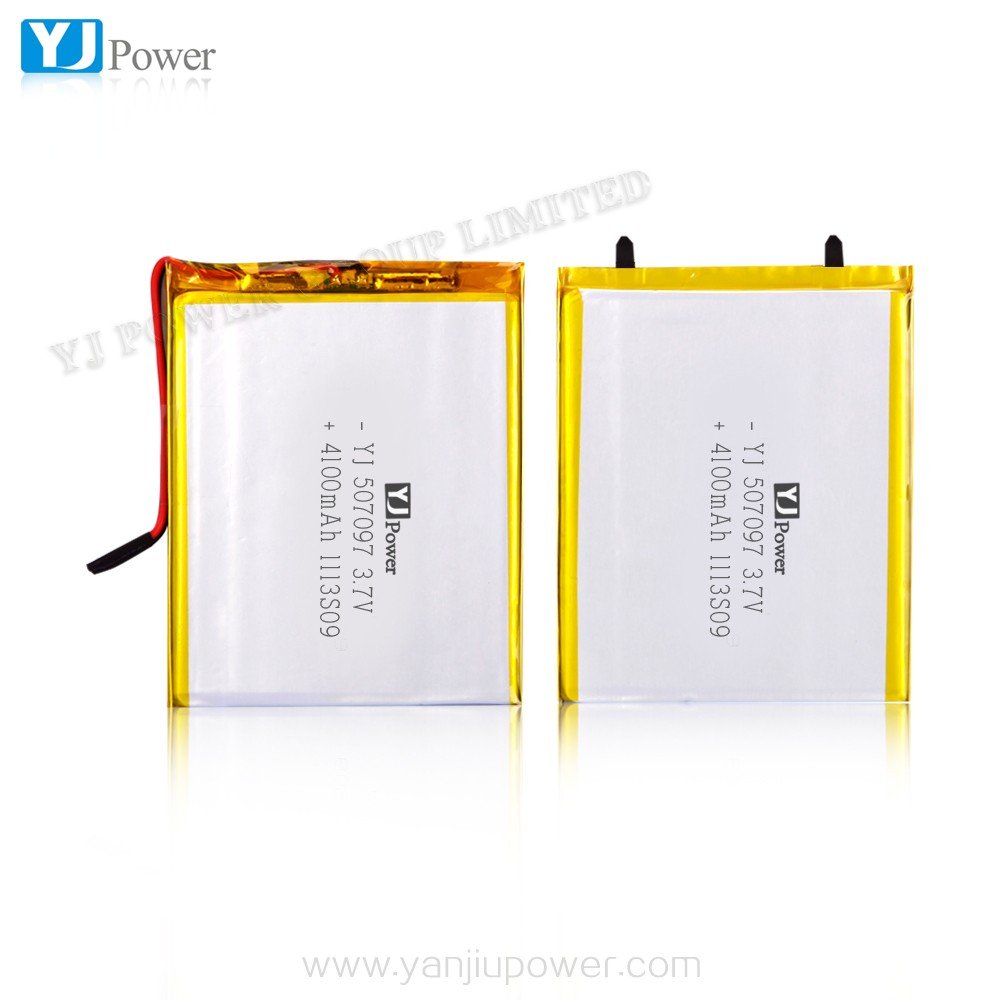 High quality 3.7v polymer battery 3.7v 507097 4100mAh lithium ion battery 3.7v rechargeable lithium battery with KC, CE, UN38.3