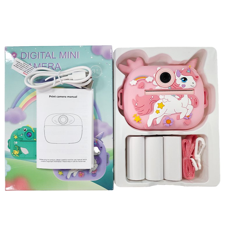 The best-selling black and white ink free printing camera digital camera vlog video shooting puzzle game children's toy camera