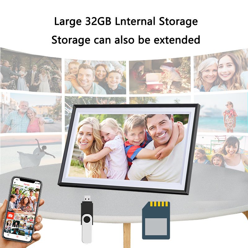 Digital Photo Electronic Smart Photo Frameo Wifi Digital Family Picture Frames Load From Phone