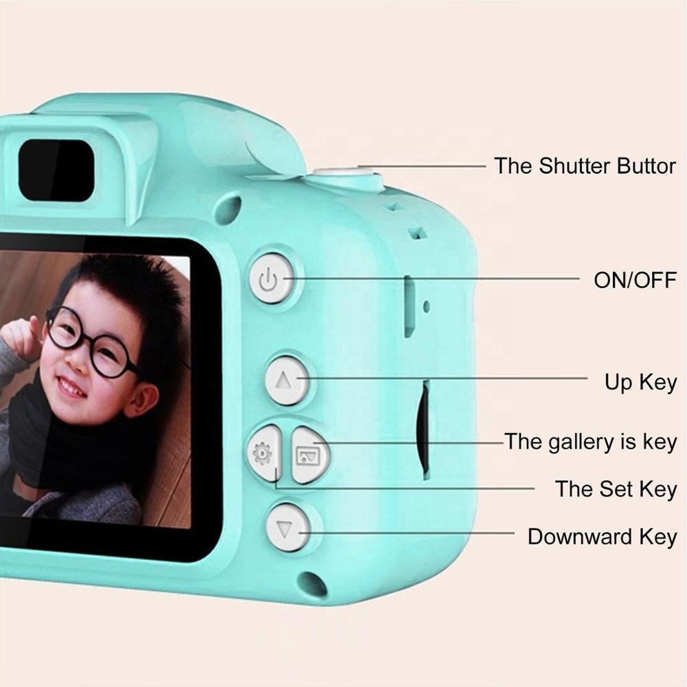 Cartoon Toy Kids Camera Record X2 Children Digital Camera for Happy Time Birthday Christmas Gifts