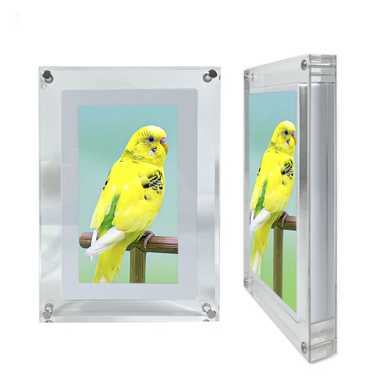 OEM 4" 5" 7" 10" Small Digital Photo Frame Acrylic Battery Support Automatically Play Video Picture Frame