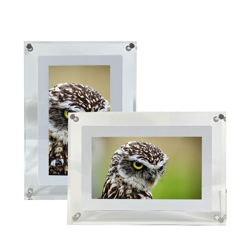 OEM 4" 5" 7" 10" Small Digital Photo Frame Acrylic Battery Support Automatically Play Video Picture Frame