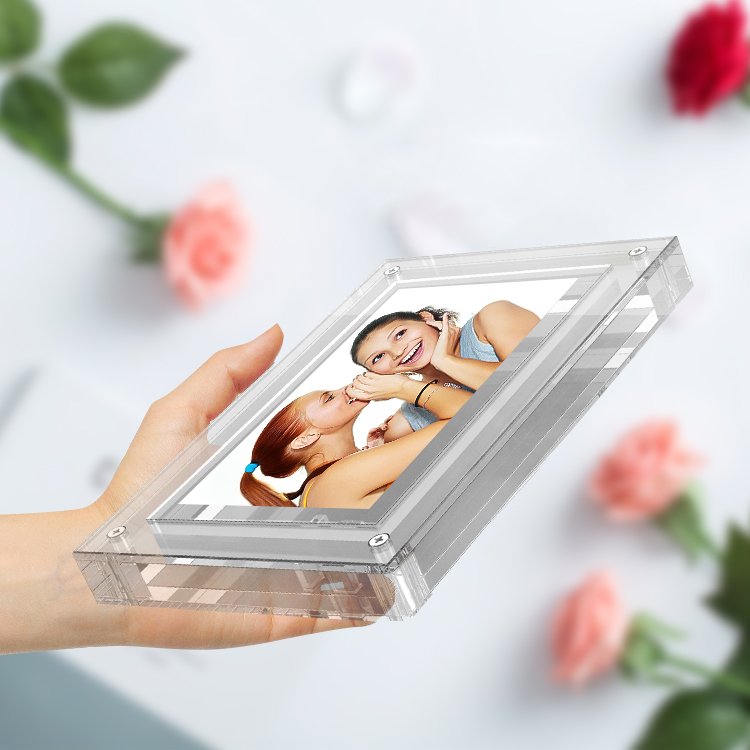 OEM 4" 5" 7" 10" Small Digital Photo Frame Acrylic Battery Support Automatically Play Video Picture Frame