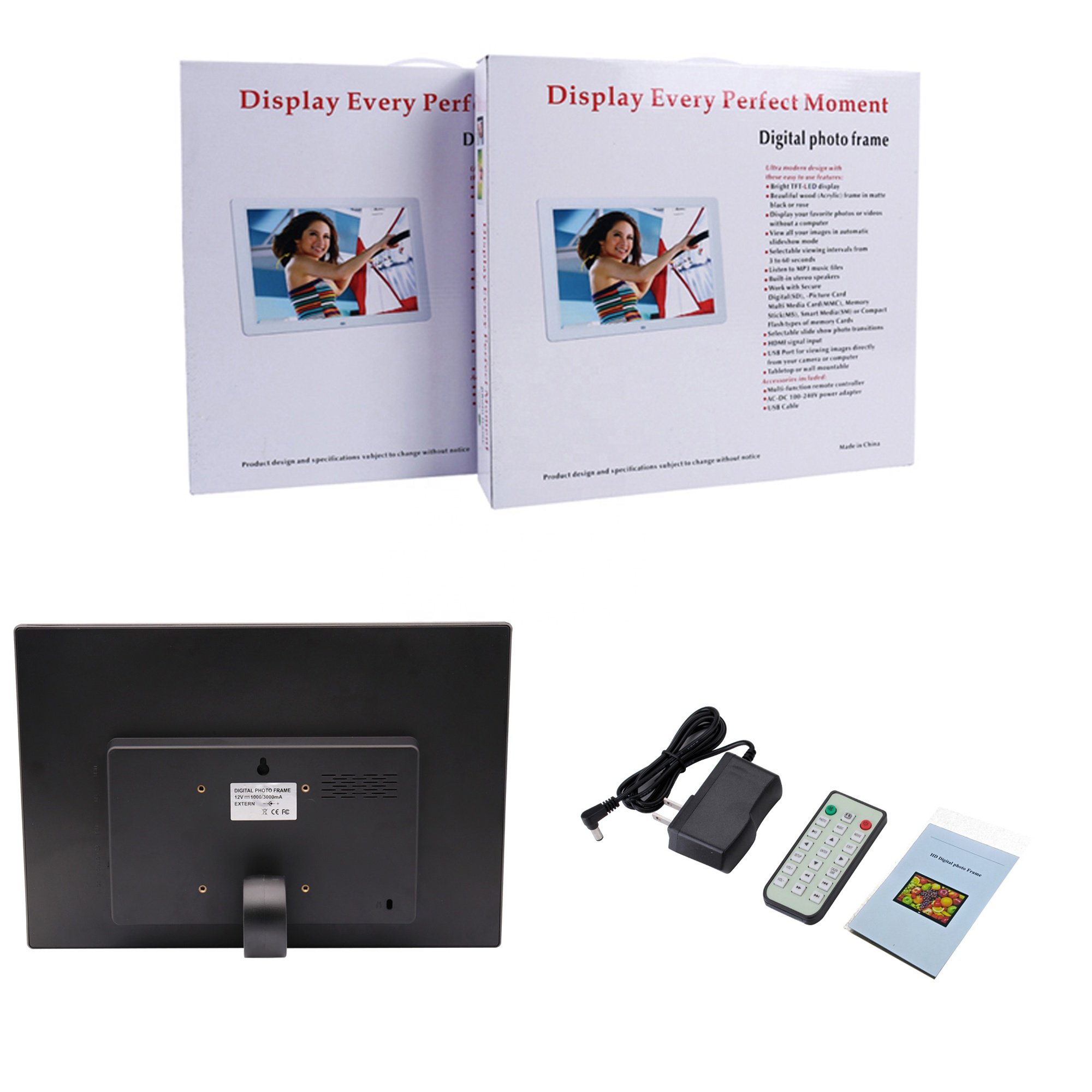 Support SD USB 16:9 digital photo frame 15 inch