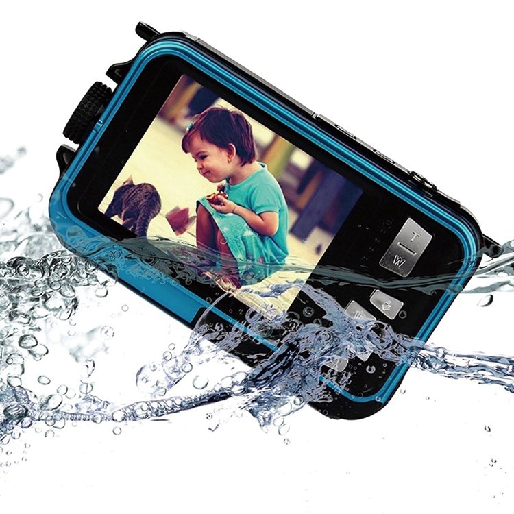 Waterproof Digital Camera 1080P Full HD Camera 24MP Video Recorder Selfie Dual Screen DV Recording Waterproof Camera