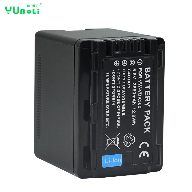 Long Lasting 3580mAh Camera Battery VW-VBK360 VWVBK360 VW VBK360 For Pana-sonic HC-V100M HC-V500 HC-V500M