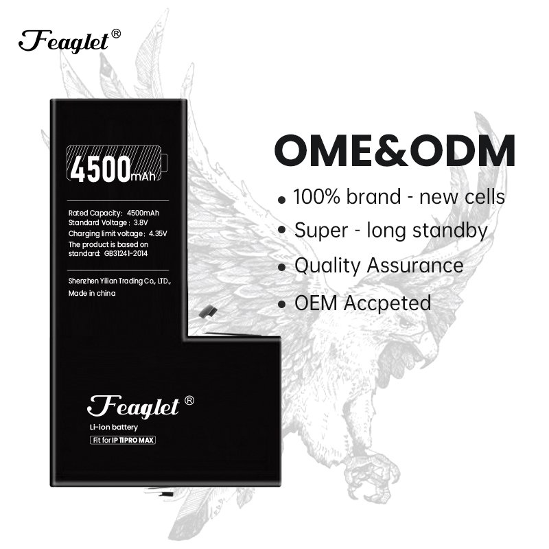 High Capacity 4500mAh Battery 11 ProMax A+++ Grade Mobile Phone Lithium Battery for iPhone 11ProMax Cycle Charge Battery