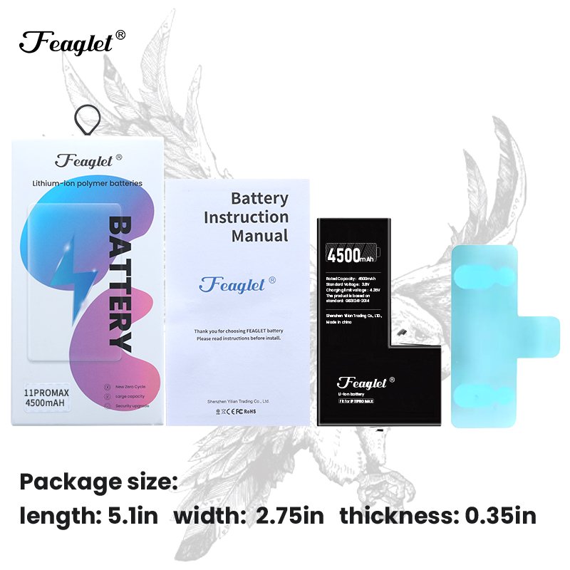 High Capacity 4500mAh Battery 11 ProMax A+++ Grade Mobile Phone Lithium Battery for iPhone 11ProMax Cycle Charge Battery