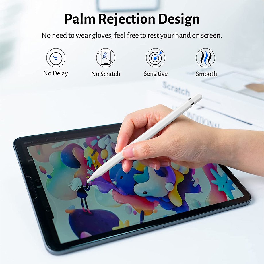 2 in 1 High Precision Stylus Pen with Lightning & Wireless Charging Apple Pencils for Drawing
