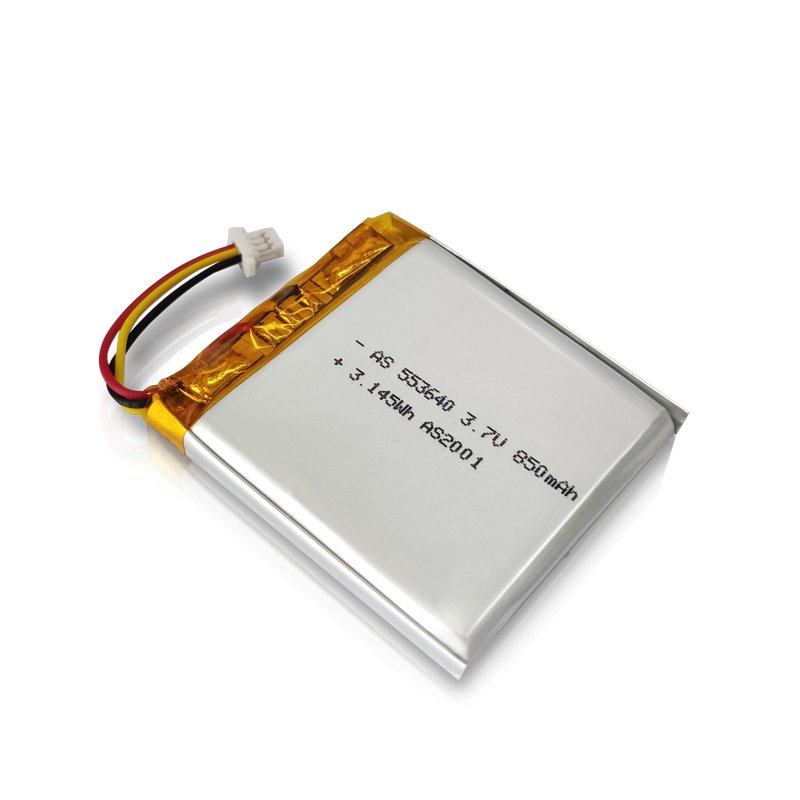 UL2054/CB/KC/UN38.3 Rechargeable Lithium Polymer Battery 553640 3.7v 850mAh Li Polymer Battery