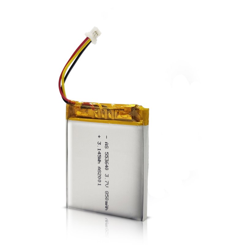 UL2054/CB/KC/UN38.3 Rechargeable Lithium Polymer Battery 553640 3.7v 850mAh Li Polymer Battery