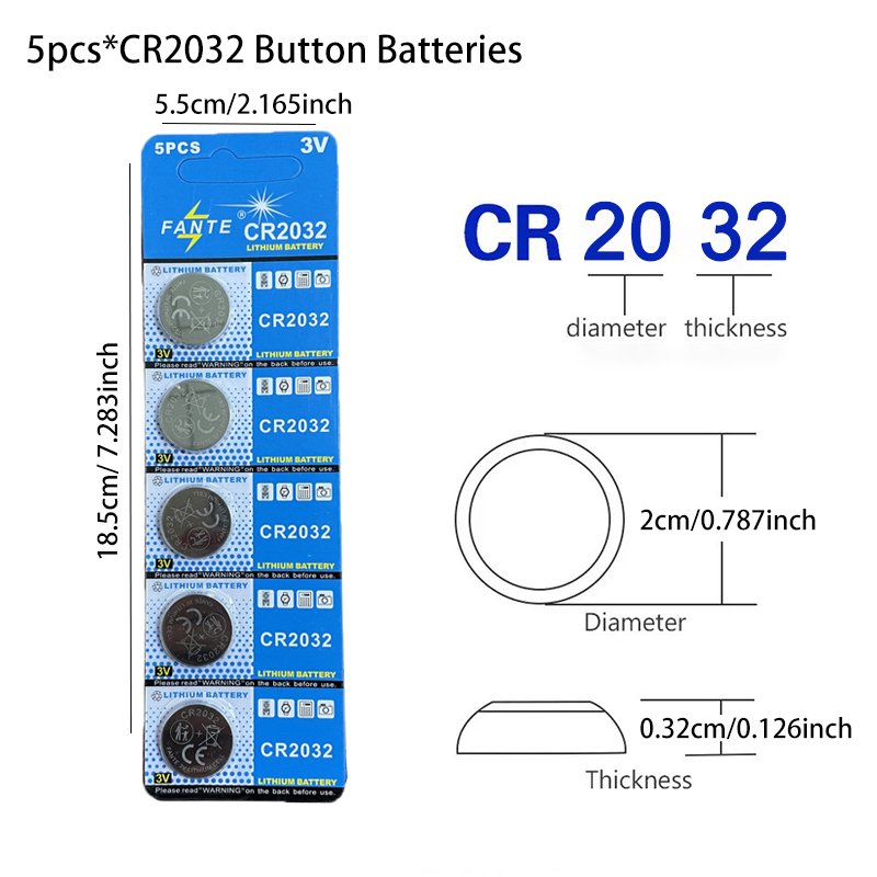 Factory Wholesale CR2032 Button Cell 3V Car Remote Control Light Up Toys Electronic Products CR2032 Button Battery