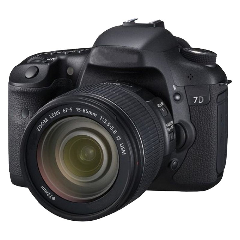 Used original 7D SLR camera with EF18-55mm lens, used camera lens