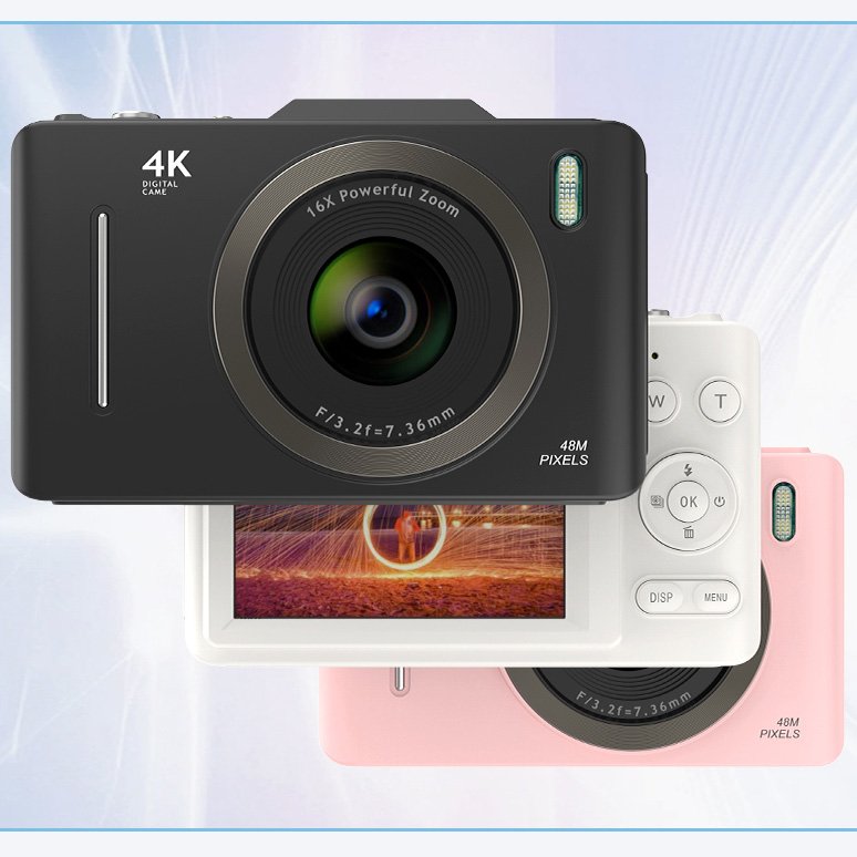 YYTech Student Camera 2.8 Inch Kids Camera IPS Screen 4K Digital CCD Camera for Girls Boys Birthday Christmas Gift