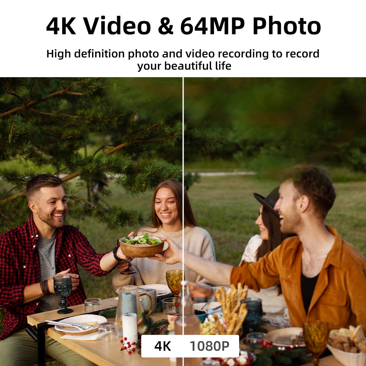 Newest 4K HD Digital Camera 2.8+2.0'' Dual IPS Screen Auto Focus 16X Digital Zoom Webcam Wifi Vlog Camera for Photography