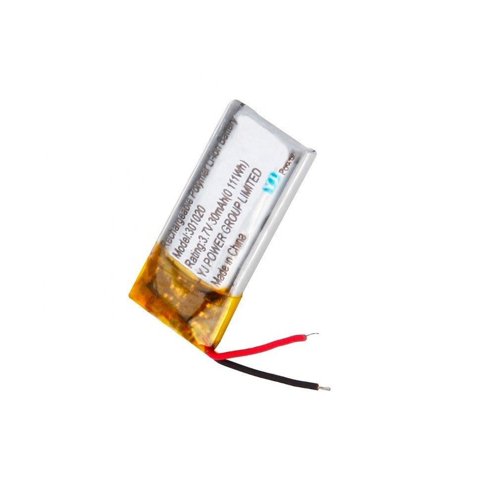 Rechargeable Lithium Polymer Battery 3.7 Nominal Voltage Battery for Bluetoothearphone KC Certificated 301020 29mah 30mah 3.7v