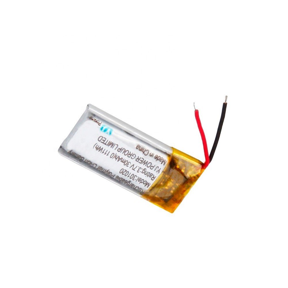 Rechargeable Lithium Polymer Battery 3.7 Nominal Voltage Battery for Bluetoothearphone KC Certificated 301020 29mah 30mah 3.7v