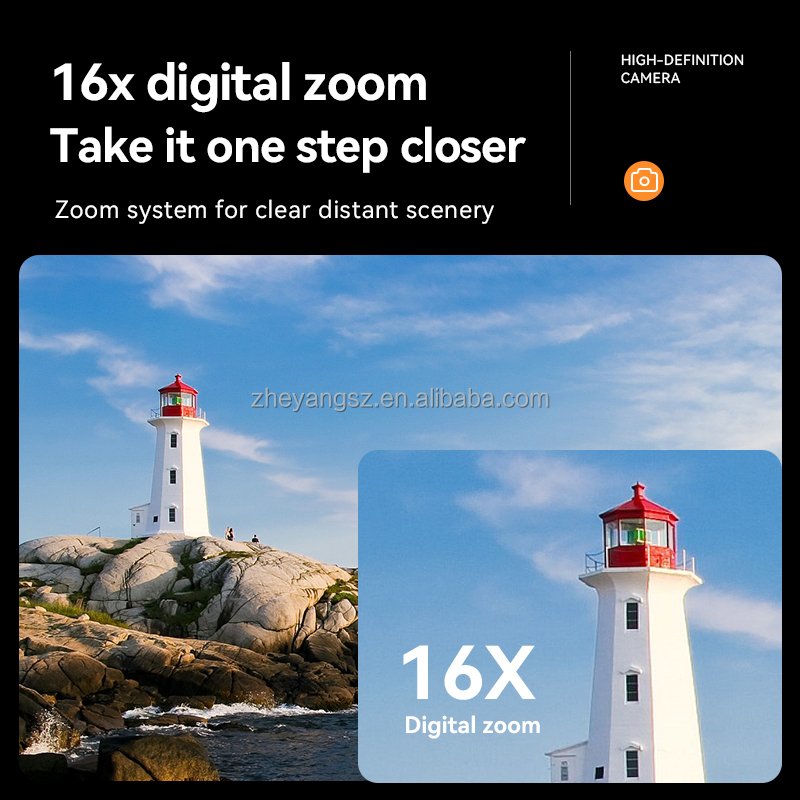 LED flashlight TYPE-C 2.4 inch 700mAh timing 50MP max 32GB 10280P 16x video cameras 4k professional digital